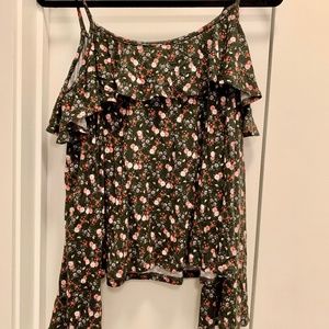 Pansy Cold Shoulder Knit Top